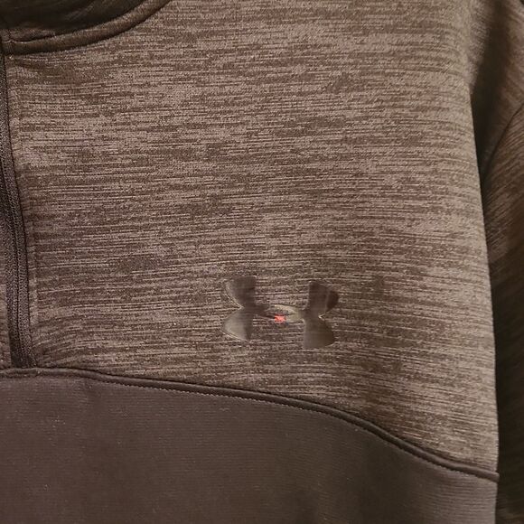 Under Armour Men's Coldgear Black & Gray Fleece Pullover Size 2XL - Picture 2 of 9